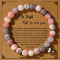 ✨ Inspirational Spiritual Jewelry Bracelet – Heart Lover Gift for Wife & Daughter – Elegant Empowerment with “Life is Tough, You Are Awesome” Letter Card L1783-life