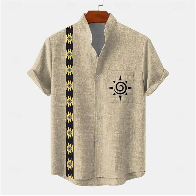 ✨ The Retro White-Dot Masterpiece: Premium Men's Casual Short-Sleeve Shirt – High-Definition Polka Dot Digital Print, Ultra-Breathable Lightweight Fabric, and Sophisticated Vintage Holiday Silhouette