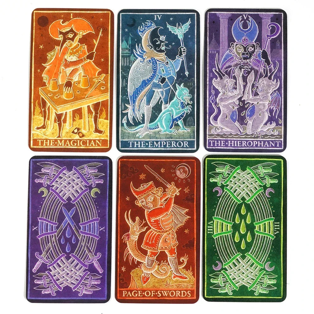 Trionfi Della Luna Full Spectrum Paradoxical Edition Marseilles Style Tarot Deck - 78 Cards