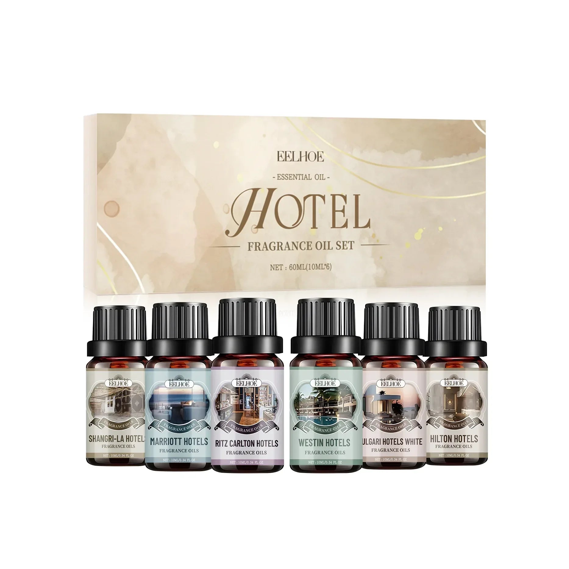 🌿 6 Flavor Essential Oils Set - 10ml Natural Aromatherapy for Diffusers, Humidifiers, and Home Wellness 6pcs kit-10ml