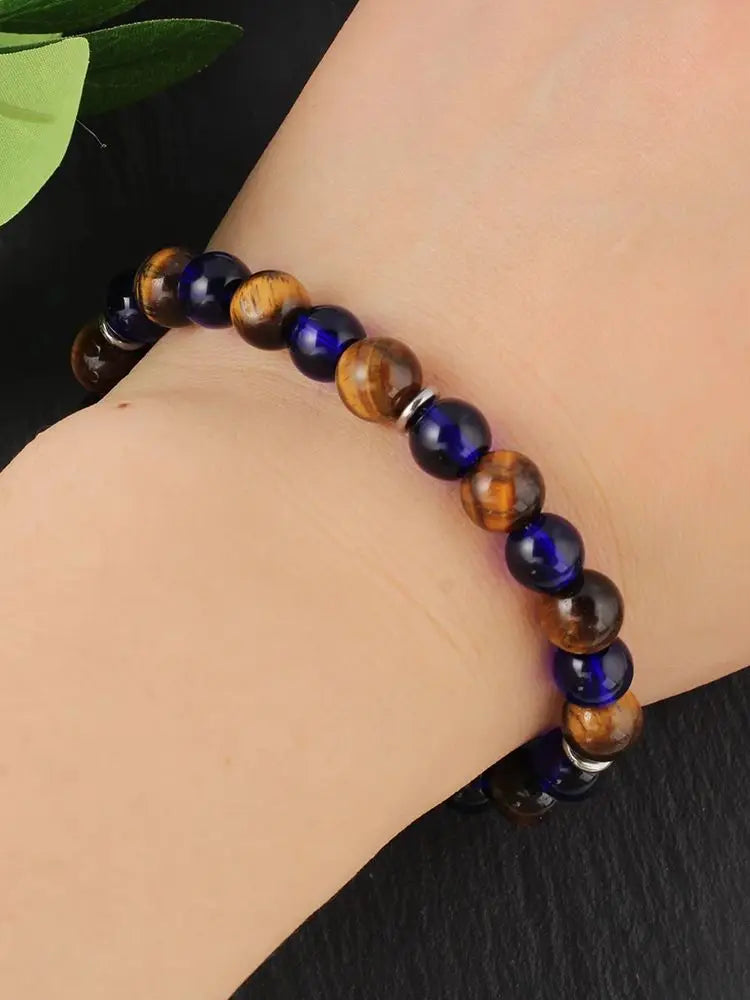 ☀️ Tiger’s Eye Bracelets for Women – Stylish Summer Beach Jewelry | Healing Stone Bangles & Fashion Gift for Brother