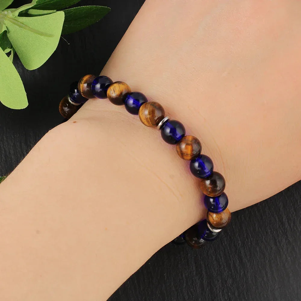 ☀️ Tiger’s Eye Bracelets for Women – Stylish Summer Beach Jewelry | Healing Stone Bangles & Fashion Gift for Brother