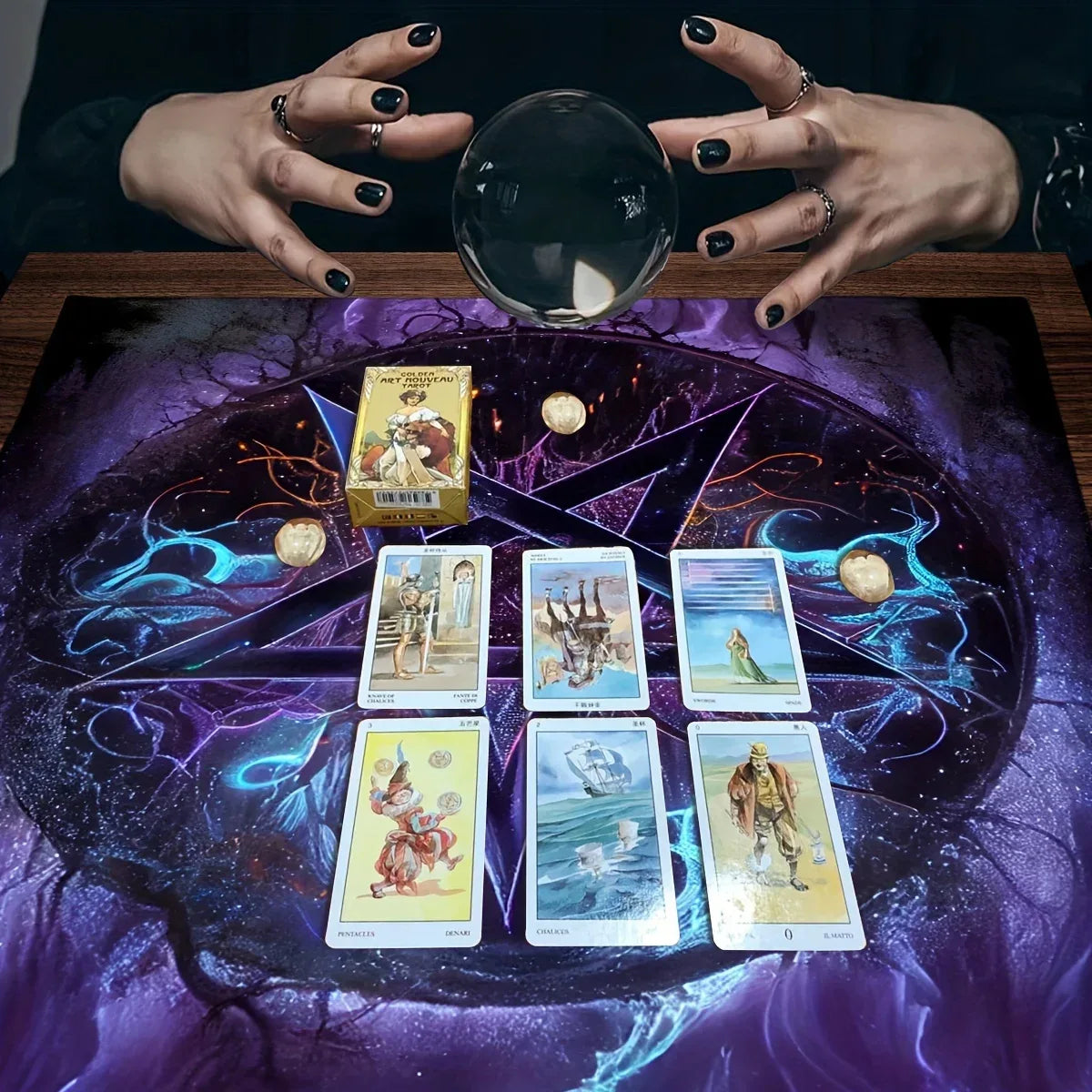🌠 Tarot Tablecloth Astrology Witch Home Decor | Themed Altar Cloth for Christmas, Halloween, Thanksgiving & Spiritual Events