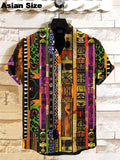 🌍 The Dashiki Street-Heritage Edition: Premium Men’s Vintage African Tribal Shirt – High-Definition Retro Dashiki Print, Breathable Urban-Luxe Fabric, and Sophisticated Short-Sleeve Streetwear Button-Down Shirts-SZF67199