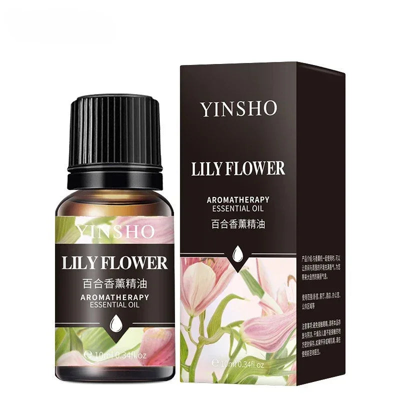 🌟 17 Flavors 10ml Essential Oils for Aroma Diffuser – Water-Soluble Natural Fragrance Oils for Home and AirHumidifier﻿ Lily