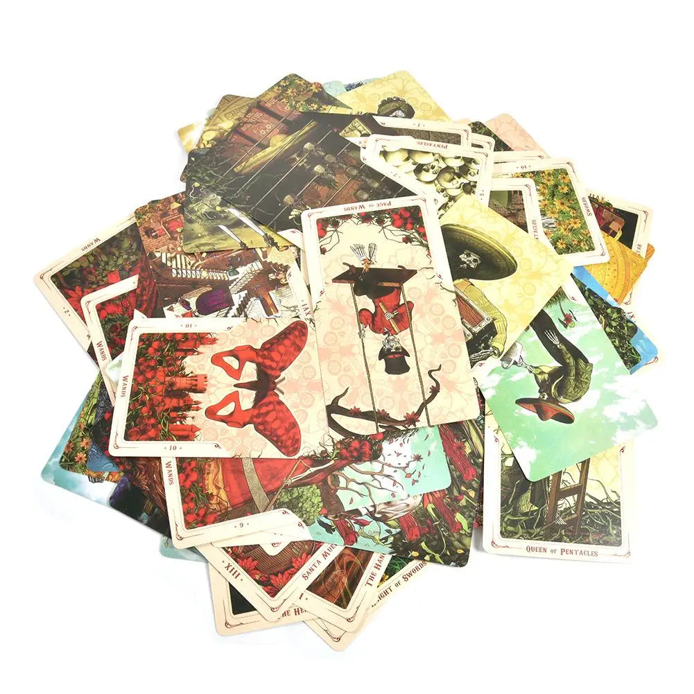 🔥 Santa Muerte Tarot Cards﻿ | 78-Card Mysterious Divination Oracle Deck – Deep Ancestral and Shadow Work Tarot