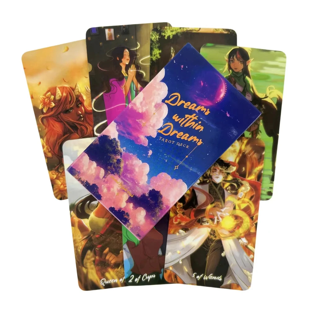 🔥Dreams Within Dreams Tarot Deck | 78 Cards for Practice Divination, E-Book, Augur Board Game & Witchcraft Oracle
