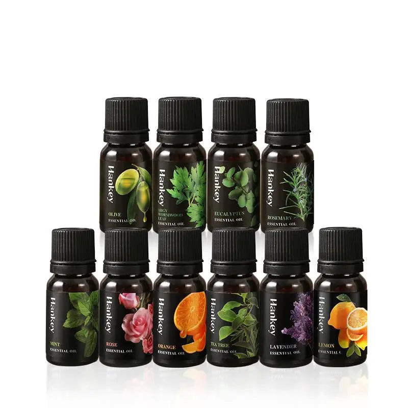 🌿 Aromatherapy Essential Oil Set – 10ml Bottles | Natural Plant Extracts | Lemon, Eucalyptus, Lavender, Jasmine, Rose, Mint, Orange | Diffuser, Humidifier & Air Freshener | Pure Fragrance for Relaxation & Wellness