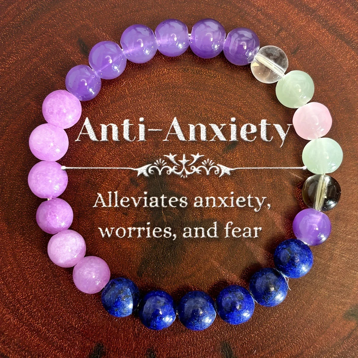 ✨ Natural Stone Symbolic Beaded Bracelet – Unisex Anxiety Relief, Protection, Money Attraction & Spiritual Inner Self-Love Jewelry Anti Anxiety
