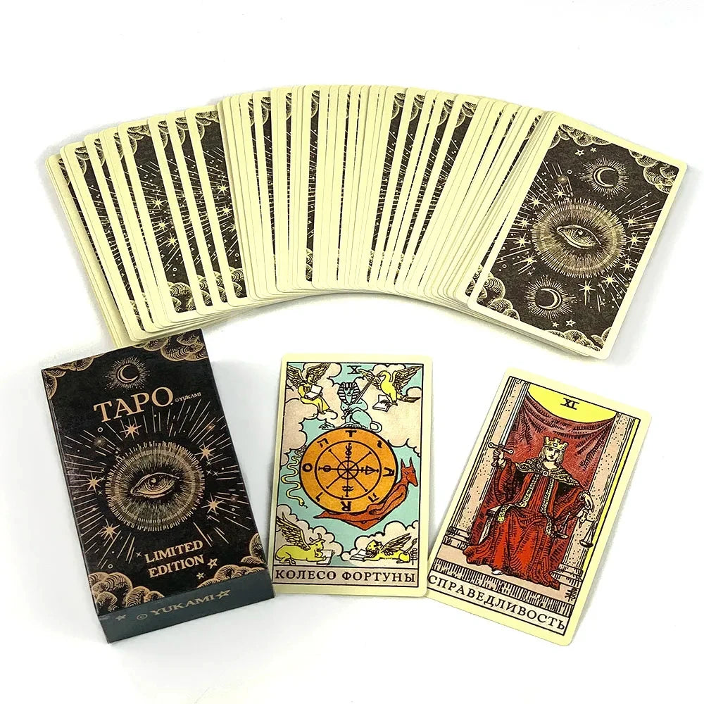 Russian TAPO Limited Edition Tarot Deck – 78 Cards for Fate Divination & Board Game with Guidebook