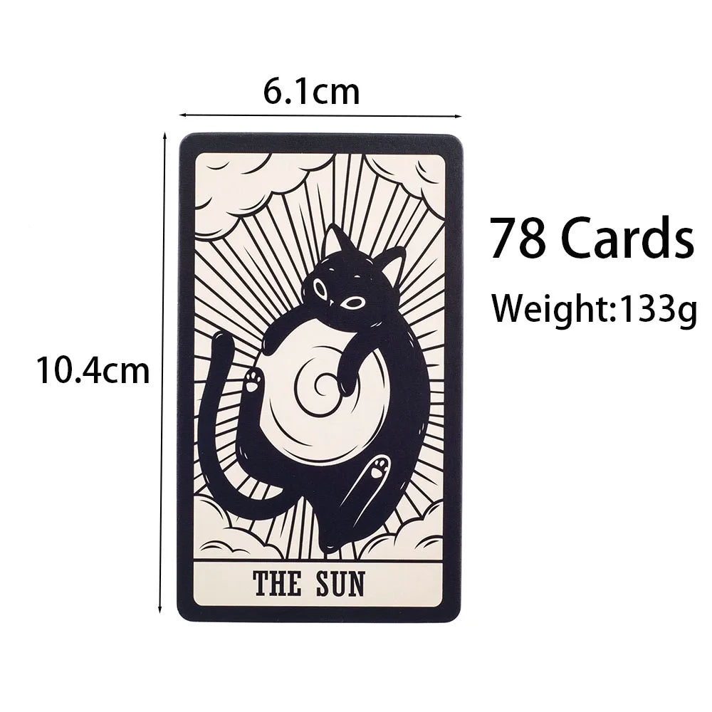Kitten Tarot Oracle Cards – 78-Card English Deck for Fate Divination, Leisure Entertainment, and Family Gathering Board Games