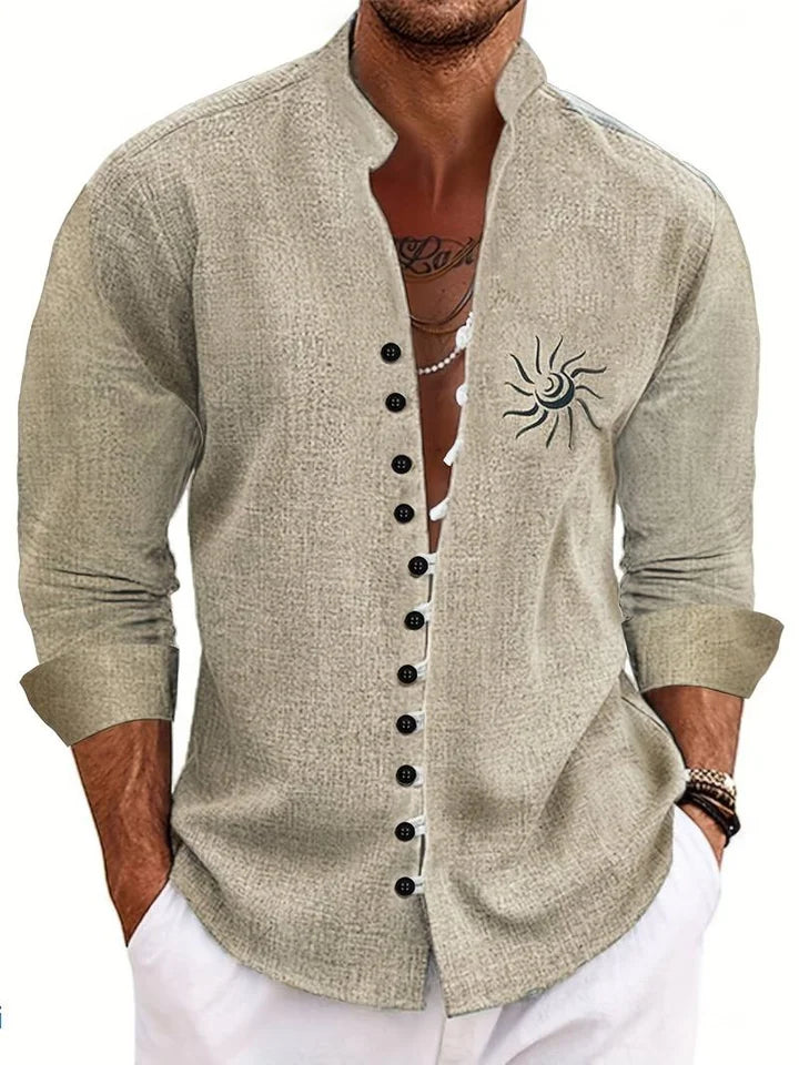 🎭 The Dual-Contrast 3D Edition: Premium Men’s Half-Color Floral Shirt – High-Definition 3D Split Graphic Print, Sophisticated Long-Sleeve Button-Down, and Modern-Fit Avant-Garde Evening Wear