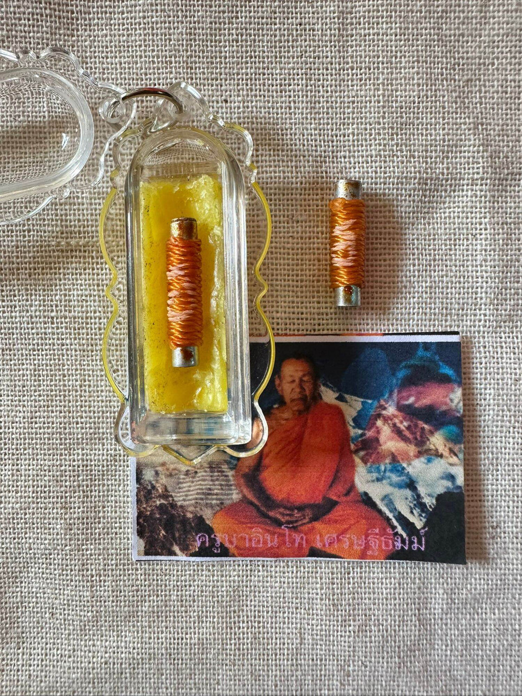 🪙 “Never‑Empty Fortune Takrut” – Wealth, Savings & Debt‑Release Talisman by Kruba Into (Framed with Chant Included) Default Title