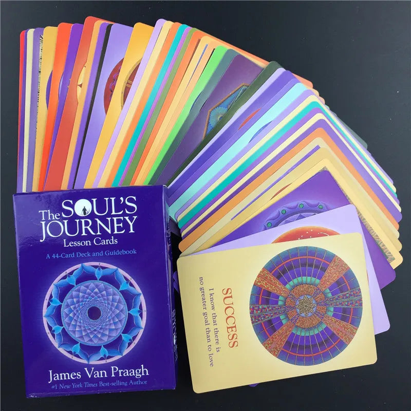 The Souls Journey Oracle Cards – 44-Card Deck with Gold Foil, Guided Spiritual Path & English Board Game