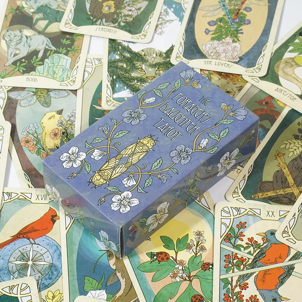 🌿 Forager's Daughter Tarot Deck – 83 Cards | Nature-Inspired Tarot with Rich Symbolism | Compact 10.3 x 6 cm Size | Divination & Family Board Game | No Paper Guidebook Included