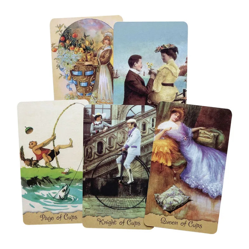 📮 Granny’s Postcards Tarot Deck – 78 Unique Vintage Postcards | Fortune Telling Card Game | English Guidebook Included | Family & Party Deck