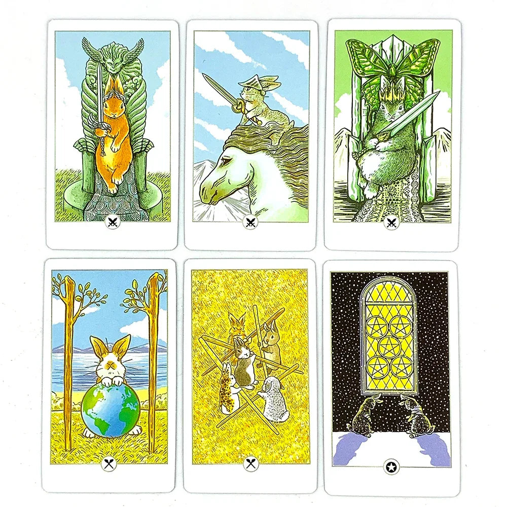 High-Quality Tarot Deck with Tin Box – Gilded Edges English Visions Edition for Board Games & Gifts