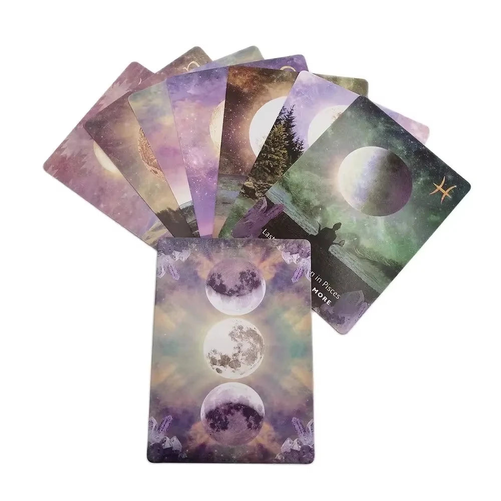 🔥Moonology Oracle Card | Mystic Divination 44-Card Deck for Fortune-telling & Manifestation – English Version Board Game