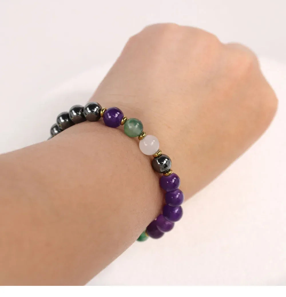 💎 Elegant Natural Healing Crystal Bracelet for Women: Stress & Anxiety Relief Gemstone Jewelry – The Perfect Self-Care Gift for Mom, Grandma & Sister