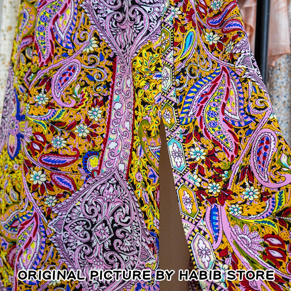 👗Bohemian Boho Retro Floral Print Skirts – Women’s Indie Folk Summer High Waist A-Line Pleated Long Skirts