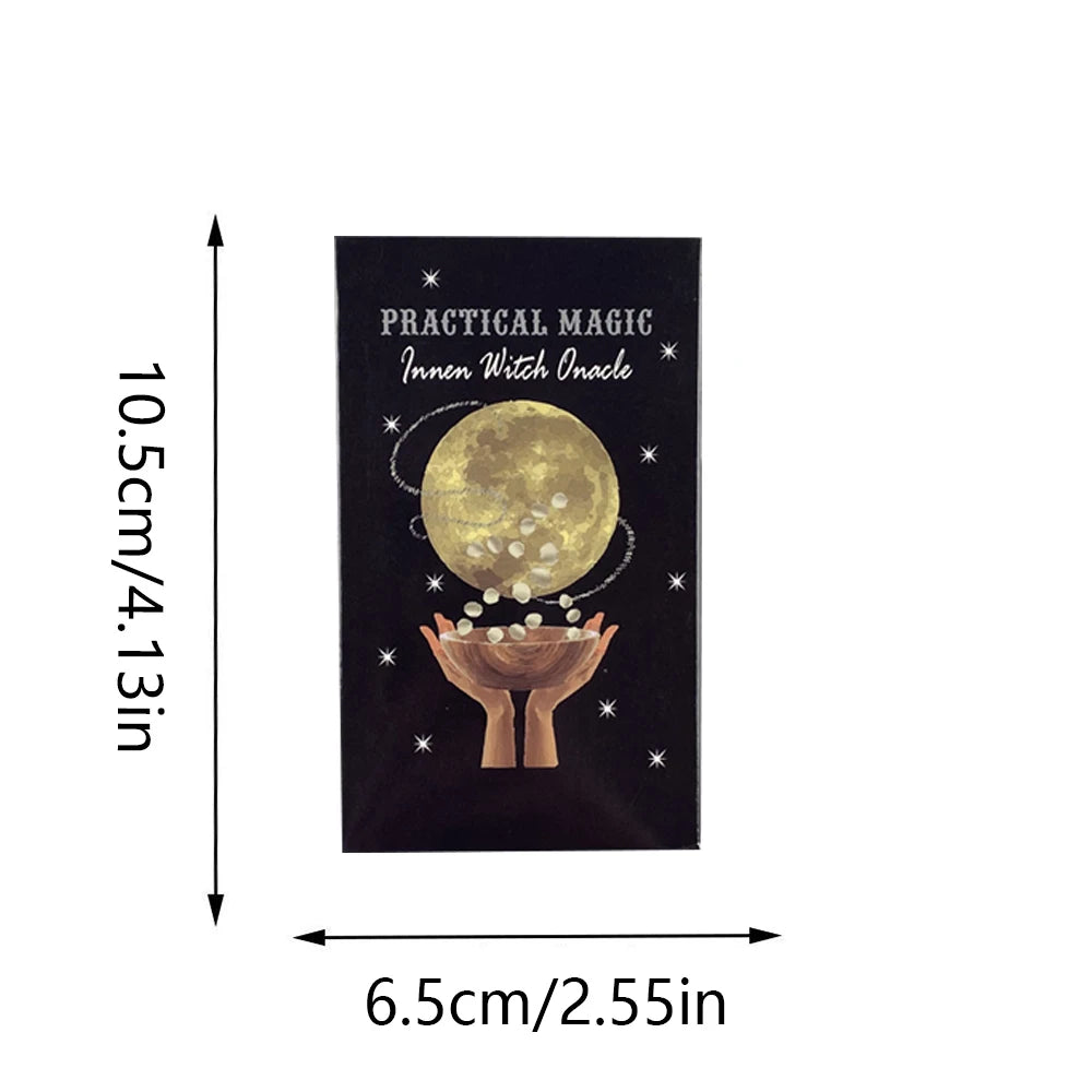 Practical Magic Inner Witch Oracle & Tarot Deck – 78-Card English Edition with Guidebook & Spread Cards