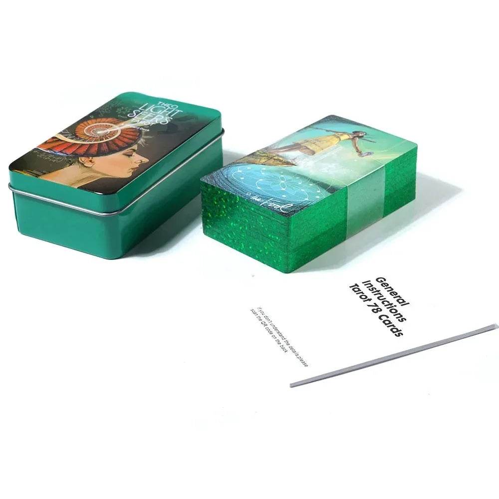 🔮 Thai Blessing Tarot Cards Set – Light Seer's & Adventure Time Deck in High-Quality Tin Box for Women & Girls