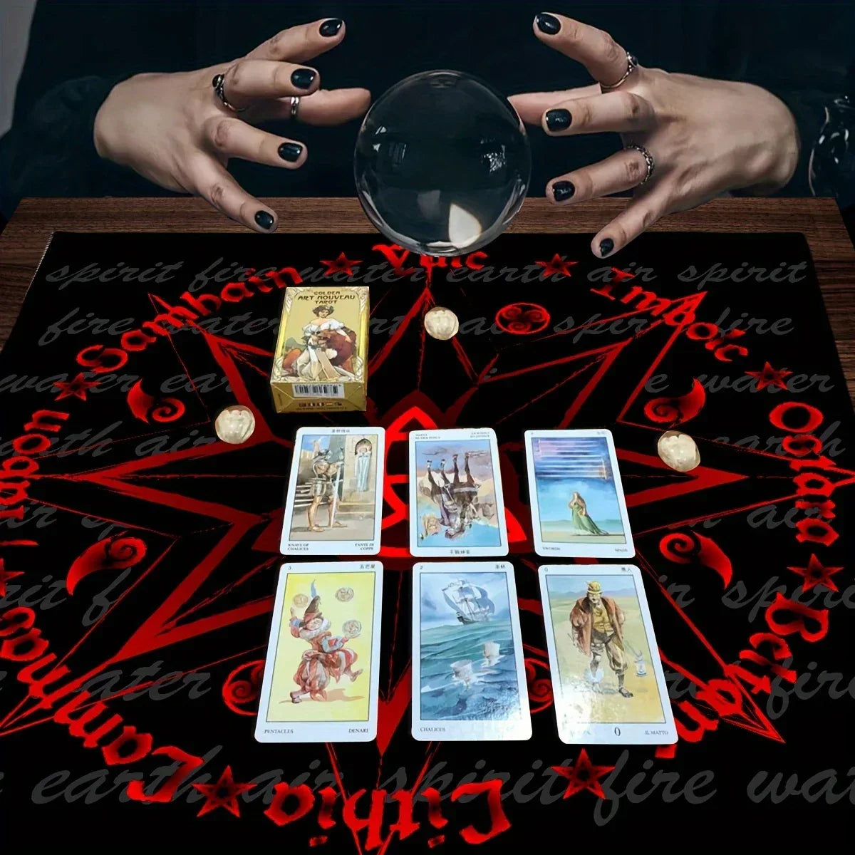🌠 Tarot Tablecloth Astrology Witch Home Decor | Themed Altar Cloth for Christmas, Halloween, Thanksgiving & Spiritual Events