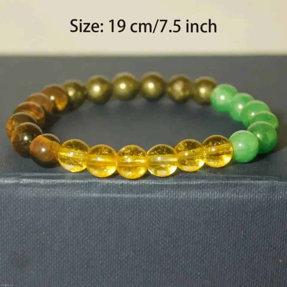 ✨ Magnetic Hematite Tiger Eye and Black Obsidian Triple Protection Bracelet for Wealth, Health & Spiritual Balance – Unisex Durable Natural Stone Jewelry