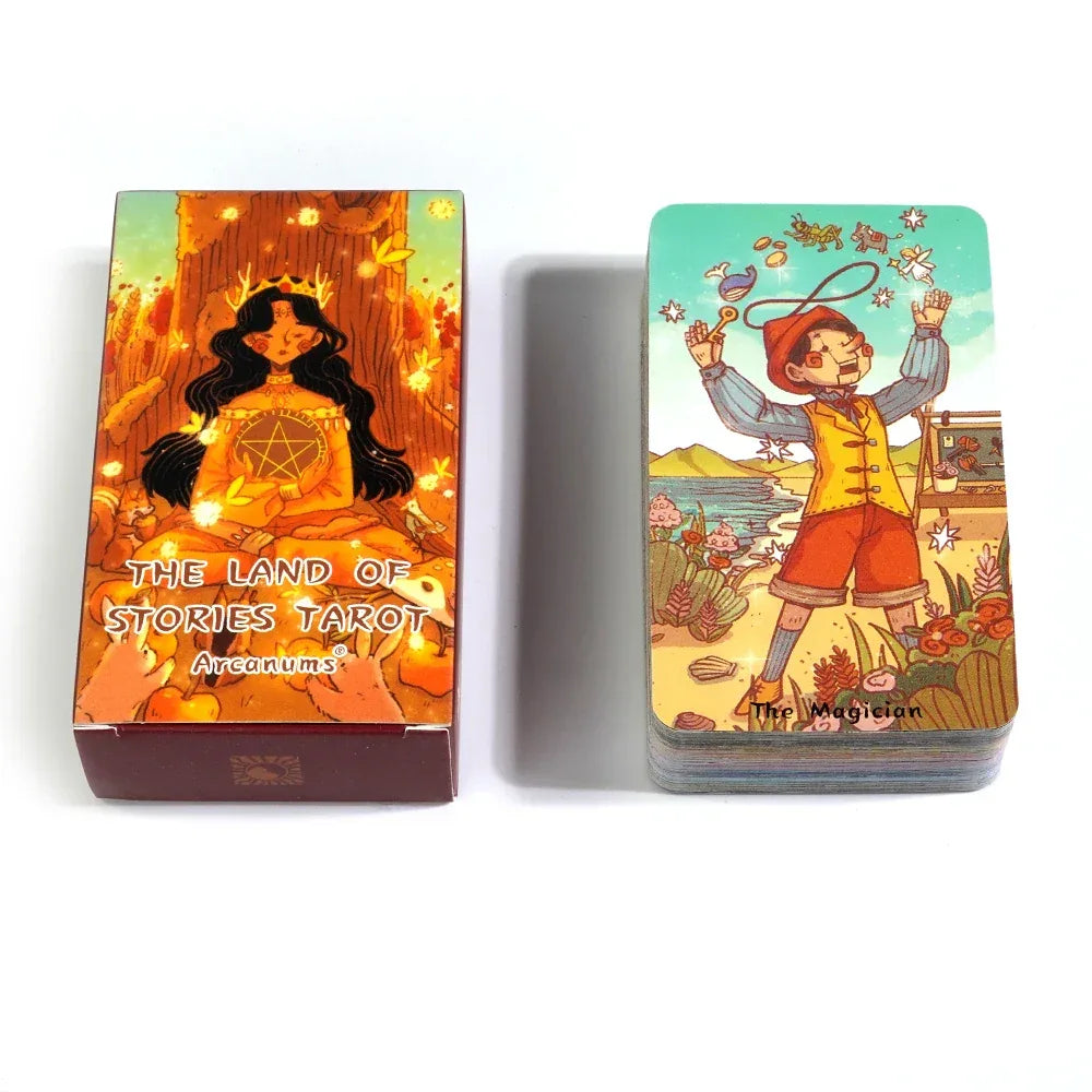 📖 The Land of Stories Tarot Oracle Deck – 78 Cards | English Edition | Fate and Divination | Family Party Board Game