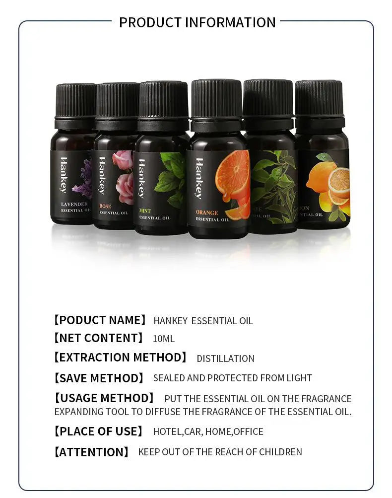 🌿 Aromatherapy Essential Oil Set – 10ml Bottles | Natural Plant Extracts | Lemon, Eucalyptus, Lavender, Jasmine, Rose, Mint, Orange | Diffuser, Humidifier & Air Freshener | Pure Fragrance for Relaxation & Wellness