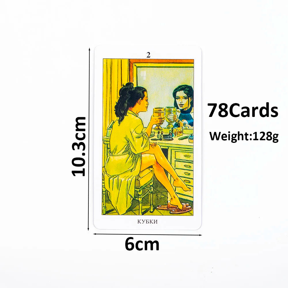 🌿 Russian Pagan Tarot Deck – Intricate 78-Card Set Featuring Mythical and Spiritual Visions for Deep Divination and Social Fun