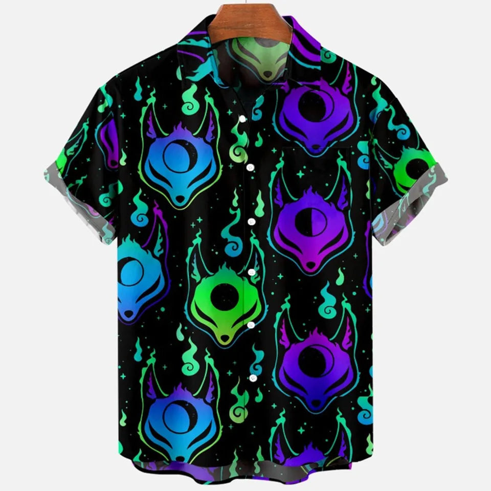 👹 The Demonic Abyss: Premium Men’s Horror 3D Printed Hawaiian Shirt – High-Definition Surreal Devil Graphic, Ultra-Breathable Performance Fabric, and Sophisticated Urban-Gothic Loose Fit Short-Sleeve Summer Button-Down (S-5XL)