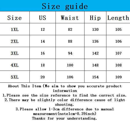 🌟 Plus Size 1XL-5XL Women's Fashionable Printed Floor Pants Elastic High Waisted Casual Floor Pants﻿