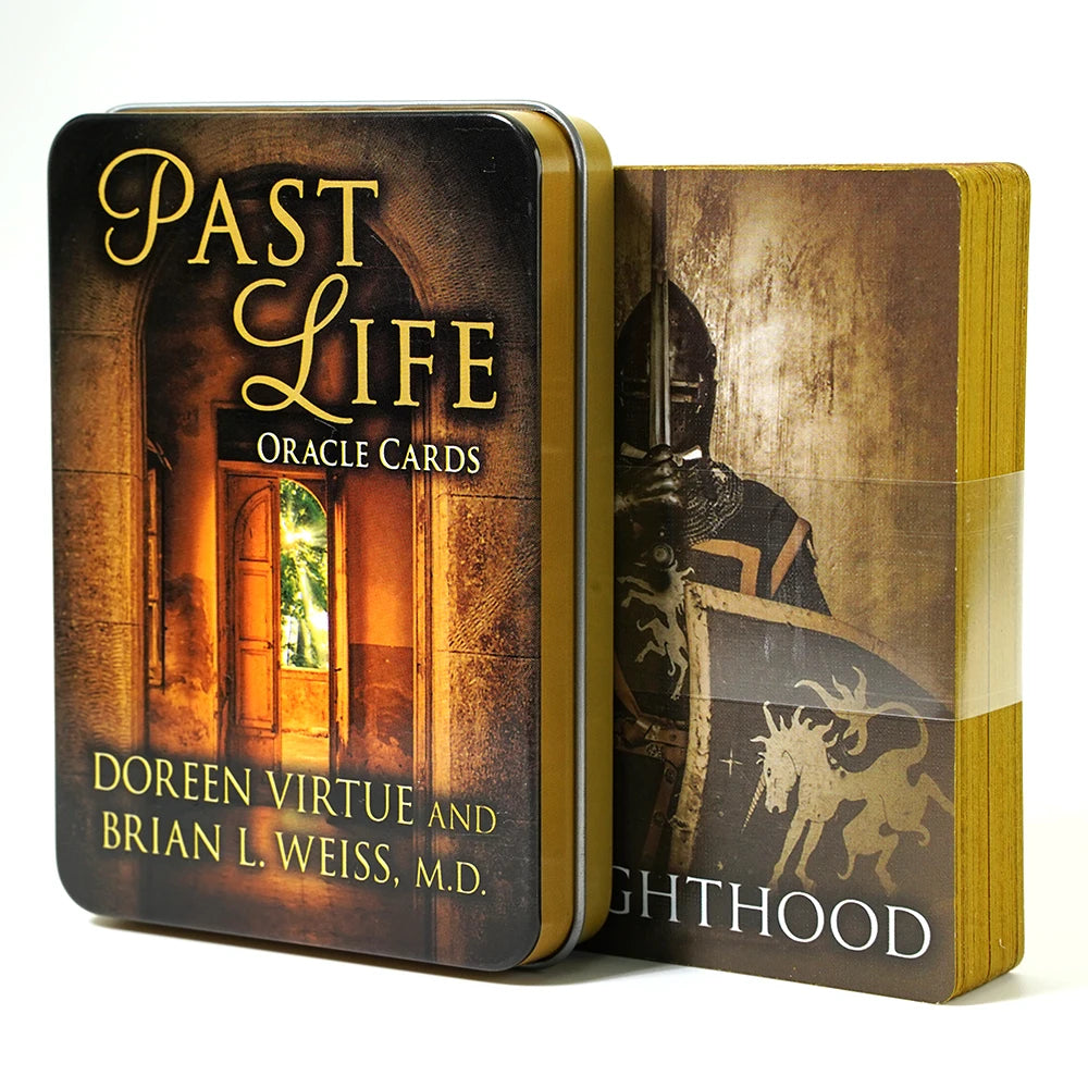 🃏 Adventure Time Tarot Cards – 78 Pcs Deck in Tin Metal Box with Gold-Plated Edges for Divination & Gifts Blue