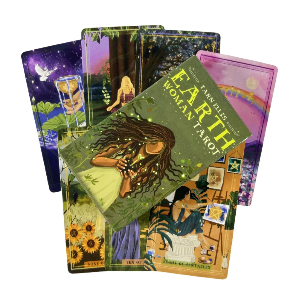 ✨ Earth Woman Tarot – 78-Card Deck with Oracle English Visions for Divination and Board Games
