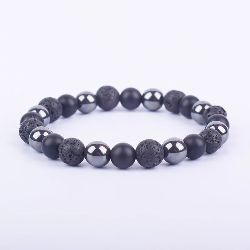 ✨ Magnetic Hematite, Tiger Eye & Obsidian Bracelet – Triple Protection Health Care Stainless Steel Bangle – Perfect Weight Loss Gift for Men & Women 38fix