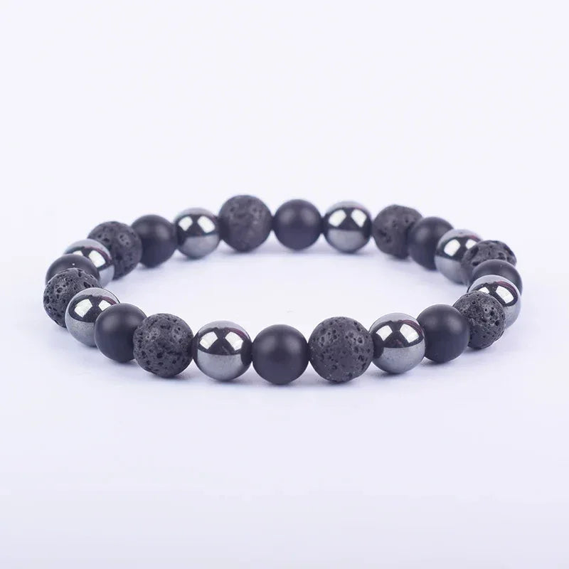✨ Magnetic Hematite, Tiger Eye & Obsidian Bracelet – Triple Protection Health Care Stainless Steel Bangle – Perfect Weight Loss Gift for Men & Women 38fix