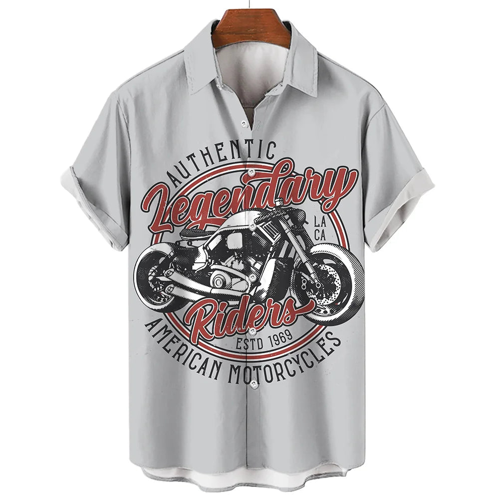 🏍️ The 1971 Moto-Legend Edition: Premium Men’s Vintage Motorcycle Graphic Shirt – High-Definition 3D Heritage Biker Print, Breathable Summer Performance Fabric, and Sophisticated Urban-Retro Short-Sleeve Tee (S-5XL)