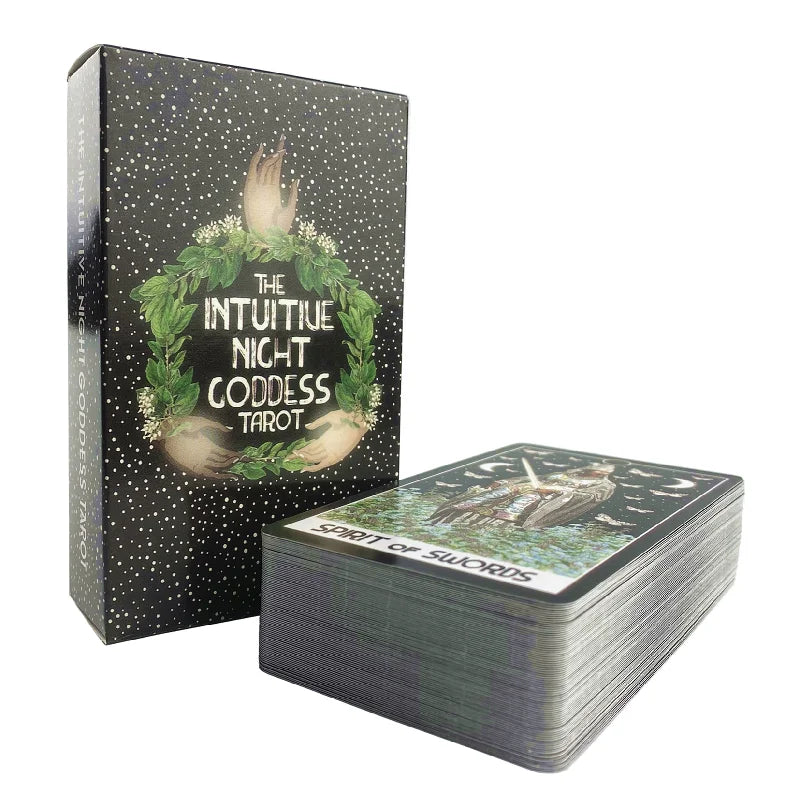 🌙 Intuitive Night Goddess Tarot Deck – 78 Cards | Beginner and Expert Friendly | Deeply Symbolic & Nature-Inspired | Includes 144-Page Guidebook