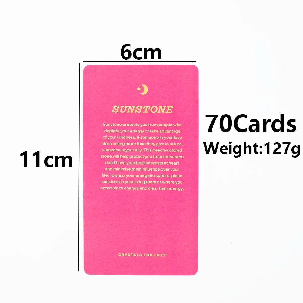 💗 The Love Deck Cards – 70 Pcs English Visions Tarot Deck for Divination & Parties