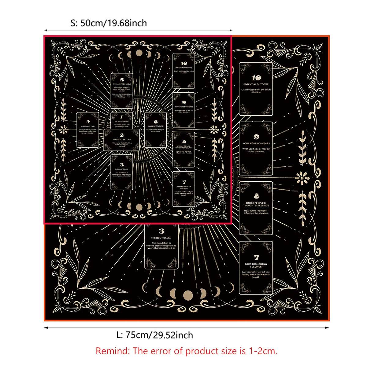 Celtic Cross Altar Cloth - Luxe Tarot Mat for Spiritual Practice