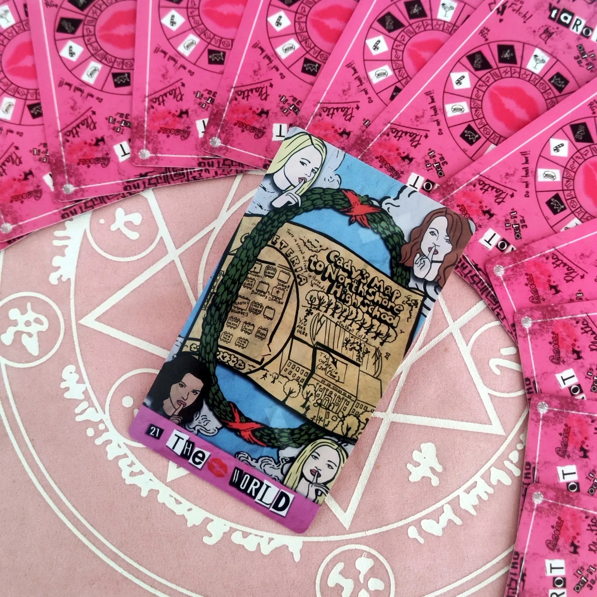🎬 Mean Girls Tarot Deck – 78 Cards | Full English Version | Psychological & Movie-Themed | 12 x 7 cm | Fun Divination & Board Game for Beginners and Fans