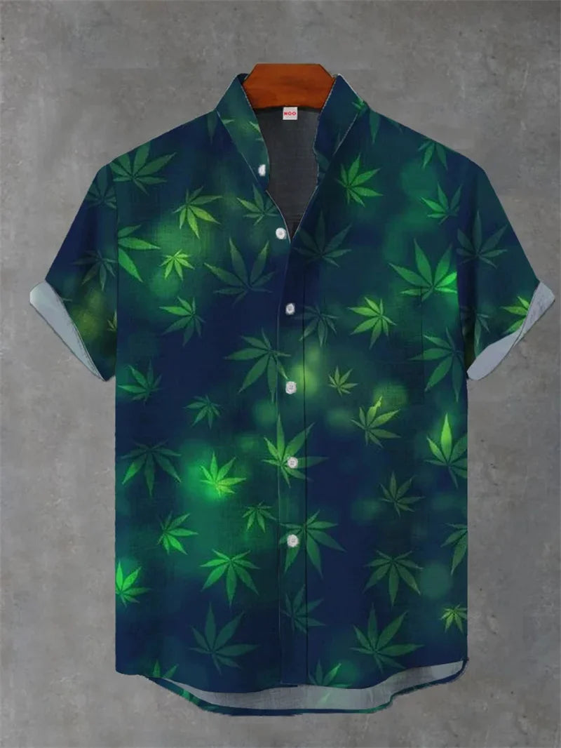 🏝️ The Tropical 3D Masterpiece: Men’s Premium Hawaiian Linen Shirt – High-Definition 3D Artistic Print, Short-Sleeve Casual Button-Down with Classic Lapel, and Ultra-Breathable Summer Fabric SFQQQD056