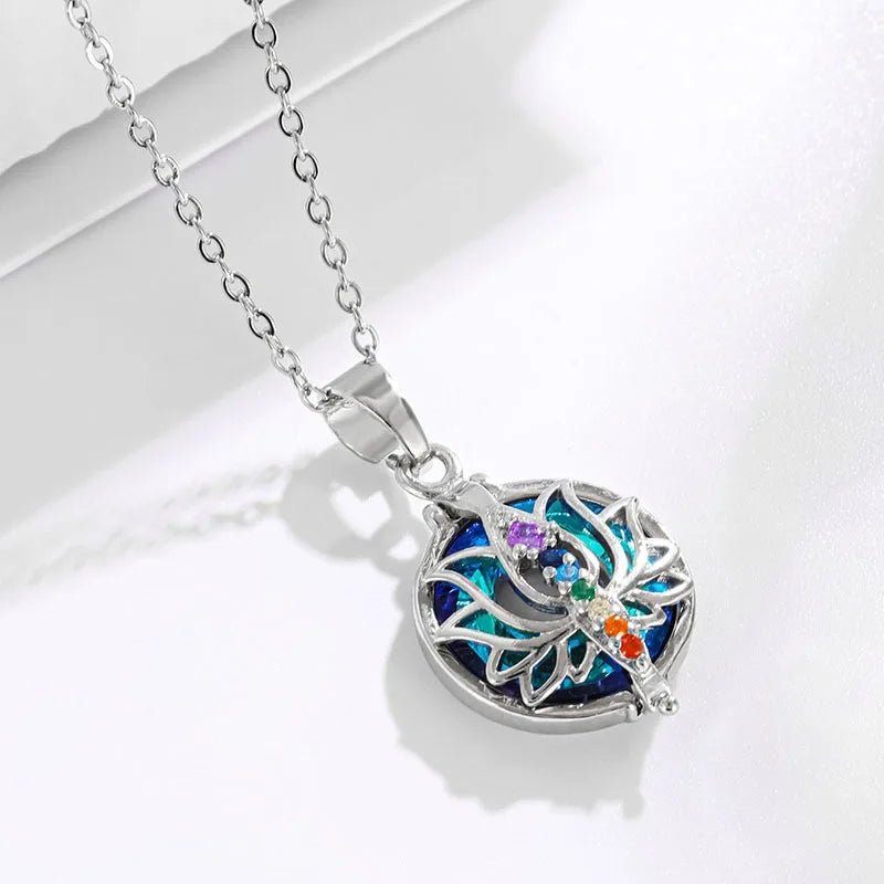 🌸 Elegant 7 Chakra Lotus Necklace: Healing Stone Pendant for Women – Energy Balance Yoga Jewelry & Meaningful Anniversary Gift