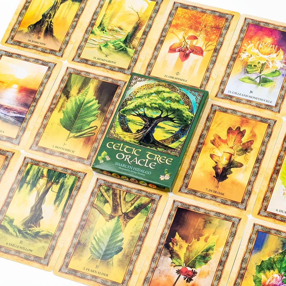 Celtic Tree Oracle Cards 25-Piece Tarot Deck for Girls - Full English Version Board Game