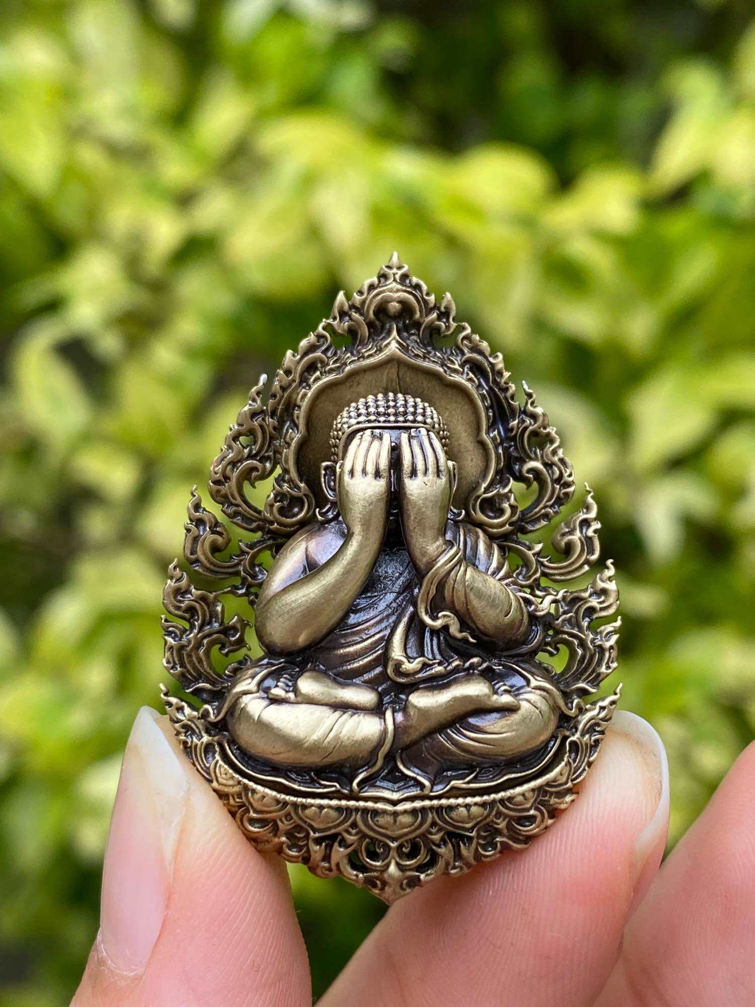 Sacred Phra Pidta Amulet – Full Intricate Pattern, Wealth & Protection Edition 1