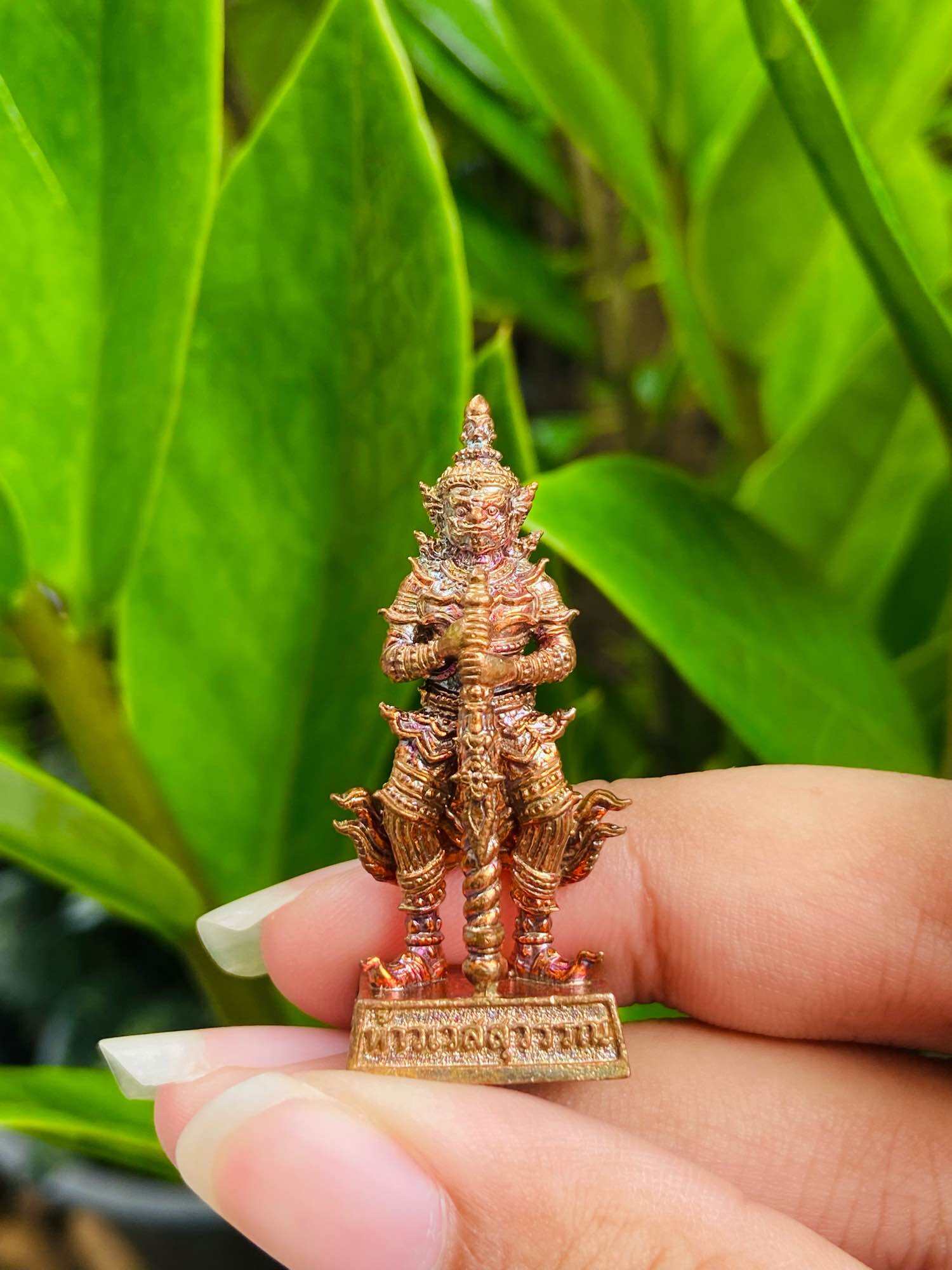 Red Bronze Wealth Guardian - Phor Sap Suwan, Thao Wessuwan by Luang Pu Yur