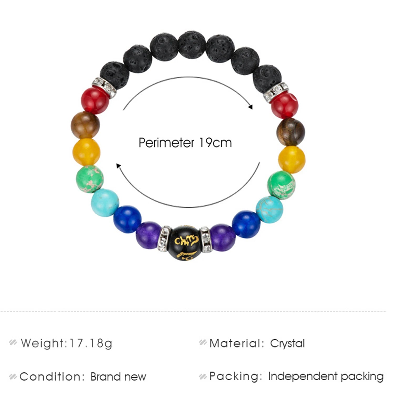 🧘‍♂️ 2pcs 7 Chakra Bracelets with Meaning Cards | Natural Crystal Healing Jewellery | Anxiety Relief & Energy Balancing | Mandala Yoga Bracelet | Gift for Men and Women