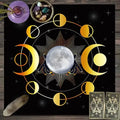 🃏 VIKAMA Astrology Energy Tablecloth – Waterproof Tree of Life & Zodiac Signs Meditation Cloth for Divination, Rituals & Mystic Home Decor YLB-608