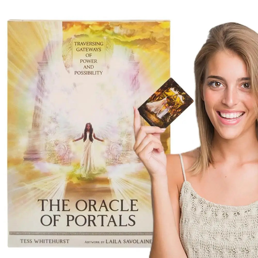 The Oracle Of Portals – 78-Card Tarot Deck for Fate Divination, Beginners & Family Party Board Games